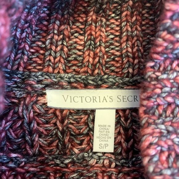 Victoria’s Secret maroon burgundy gray high neck turtleneck sweater size small - Picture 6 of 12